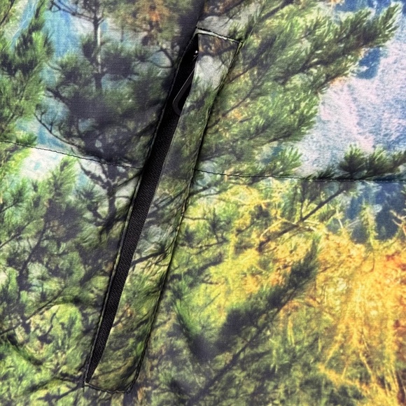 Staple Pigeon Men’s Vernon Puffer Jacket Coat Multicolor Mountain Scene Large - Picture 4 of 13